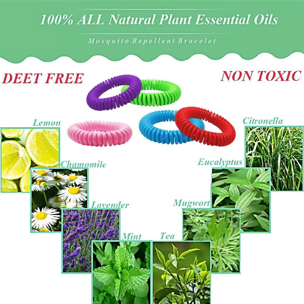 24 Pack Anti Bug Insect Pest Repellent Bracelet Wrist Band Natural Protection US by Anti Spier
