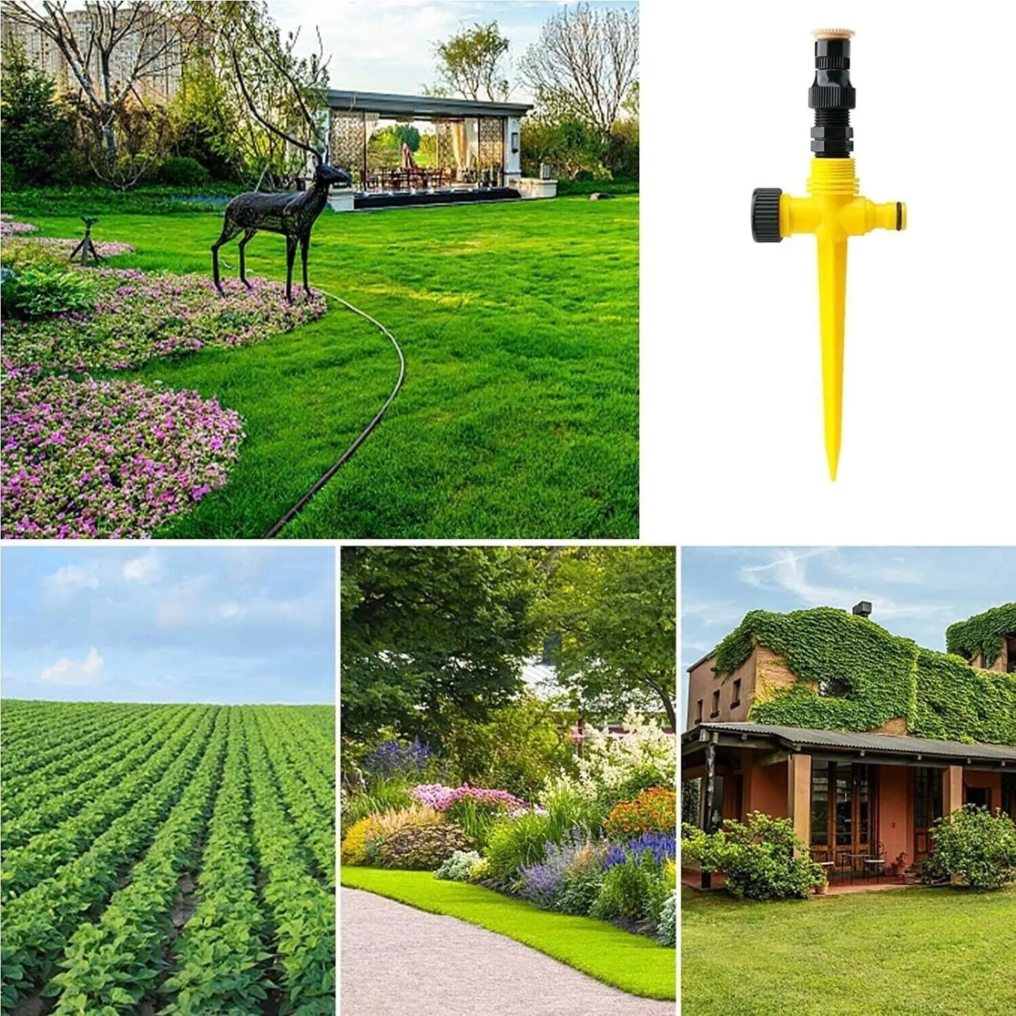 360° Rotation Auto Irrigation System Garden Lawn Sprinkler Patio Save Water USA by Anti Spier