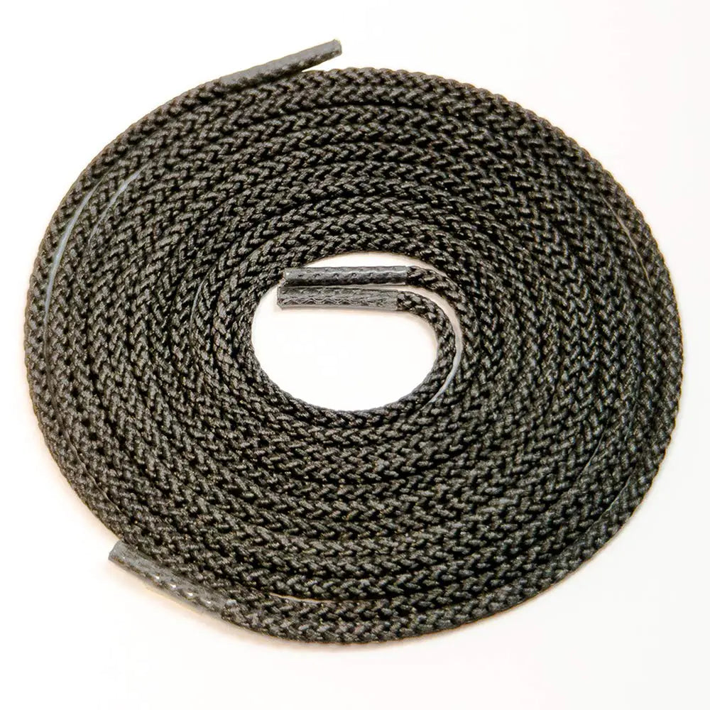 IRONLACE Unbreakable Round Bootlaces - Indestructible, Waterproof & Fire Resistant Boot & Shoe Laces 96-Inch Black by Anti Spier