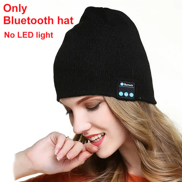 LED Hat With Stereo Headset by Anti Spier