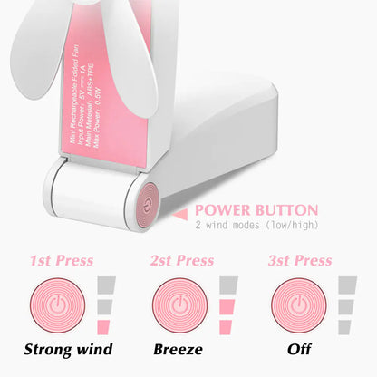 USB Rechargeable Mini Handheld Pocket Fan by Anti Spier