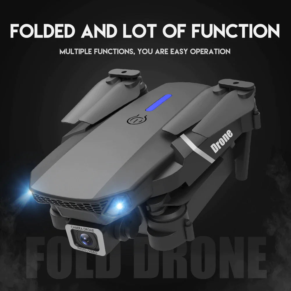 2023 New RC Drone With 4K HD Dual Camera WiFi FPV Foldable Quadcopter +4 Battery by Anti Spier