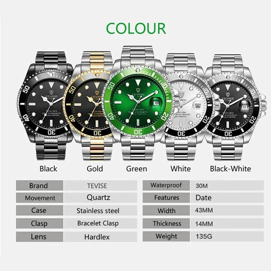 Luxury Men's Casual Quartz Watch by Anti Spier