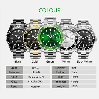 Luxury Men's Casual Quartz Watch by Anti Spier