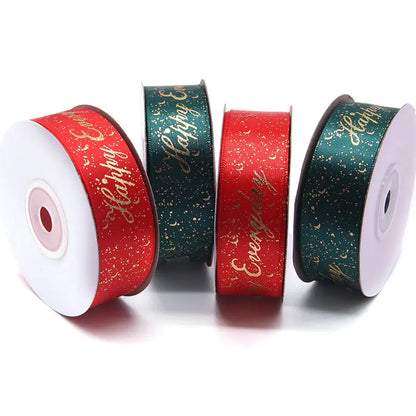 Ribbon Printed Christmas Design Decoration Gift Packing by Anti Spier