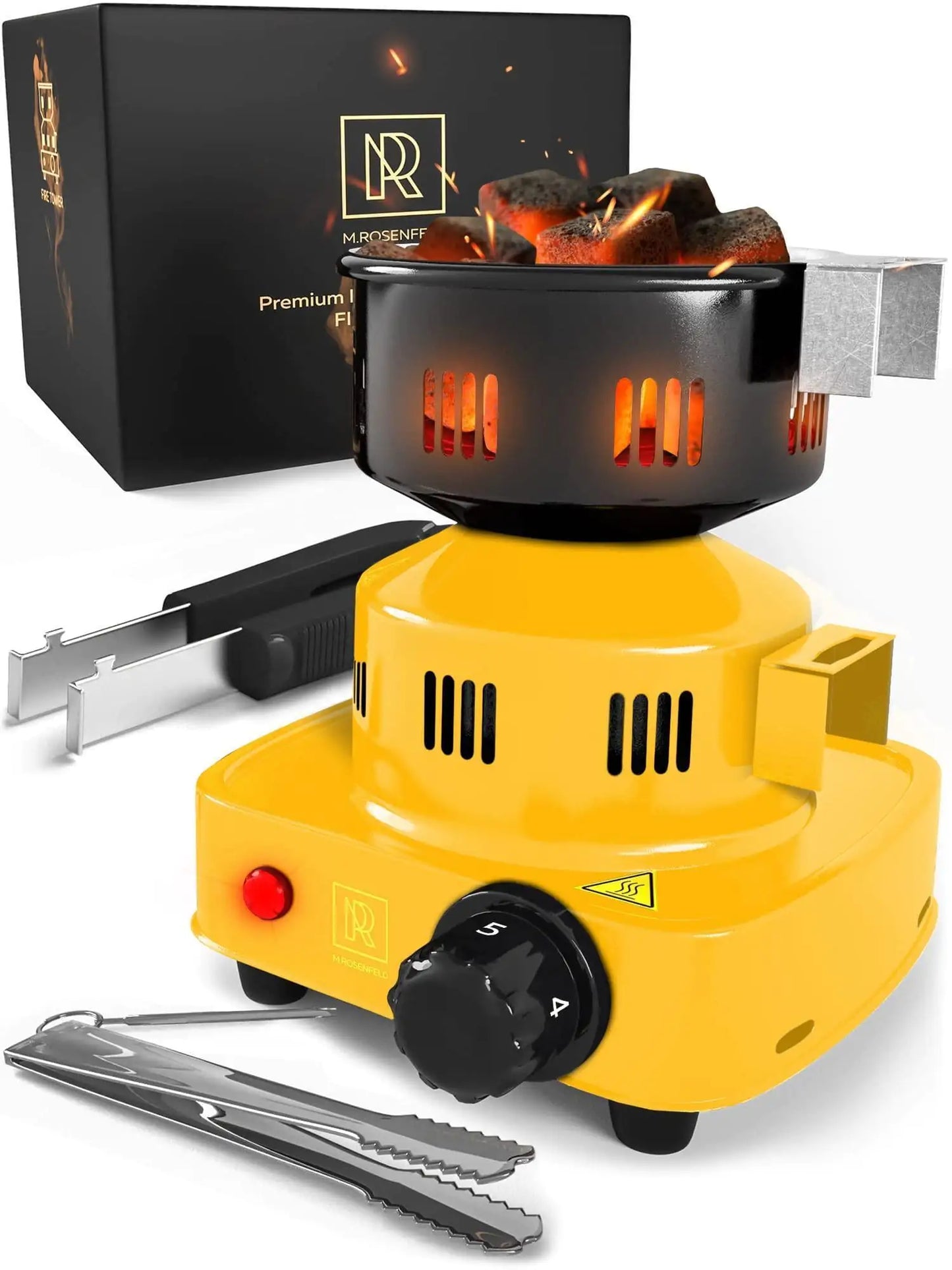 Premium Hookah Coal Burner Yellow Burner for Hookah 450W Fire Tower Stove by Anti Spier