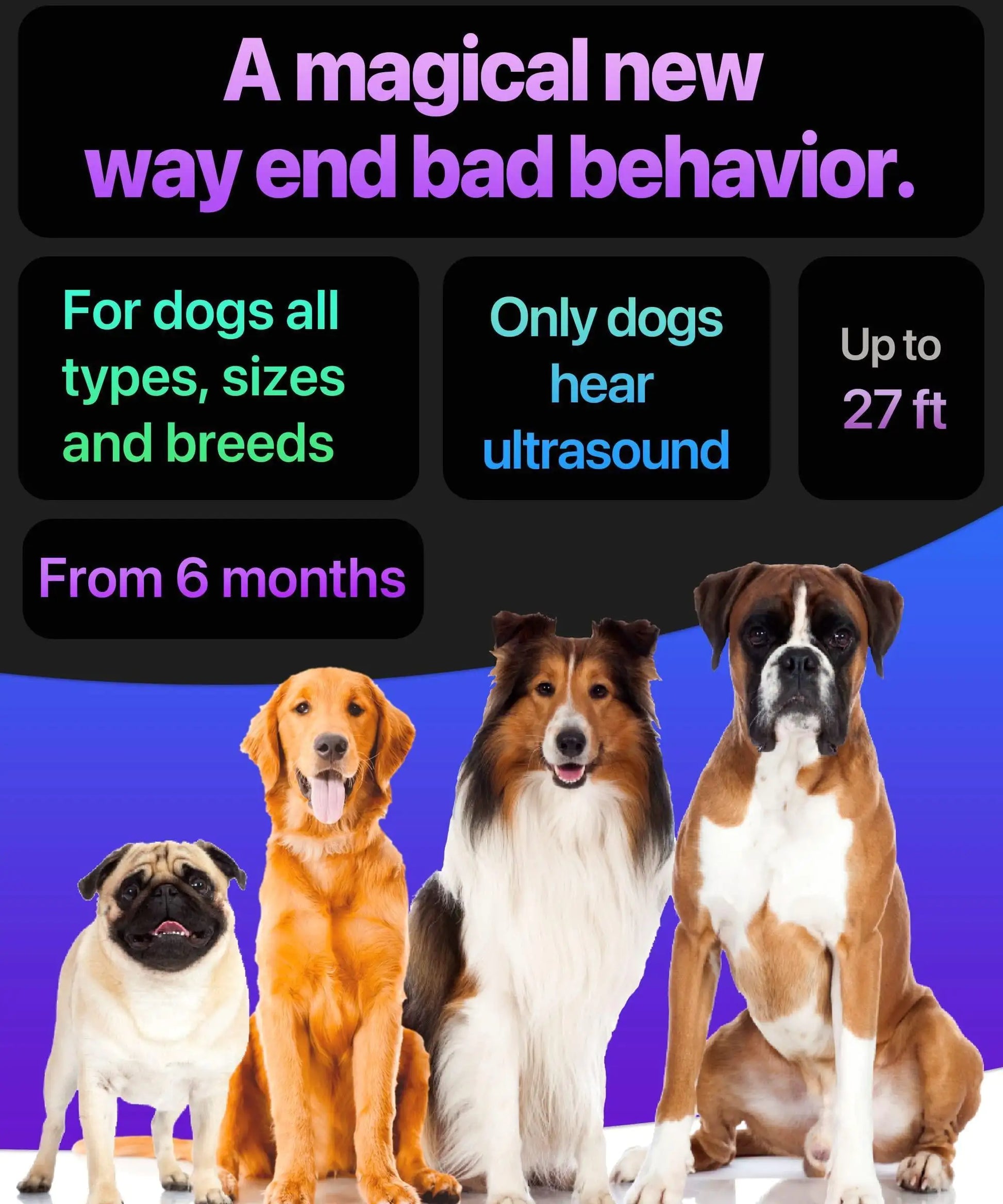 Dog Bark Deterrent Device Stops Bad Behavior No Need Yell Long Range Ultrasonic by Anti Spier