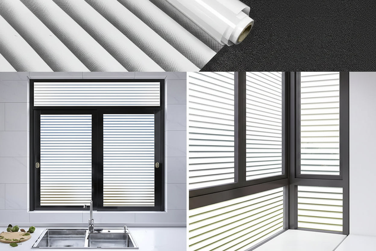 Frosted Glass Privacy Window Film for Offices - Static Cling Light Control by Anti Spier