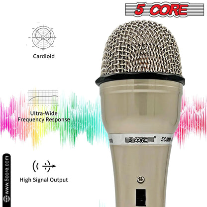 5Core XLR Microphone Dynamic Mic Karaoke Singing Studio Mics Handheld Microfono by Anti Spier