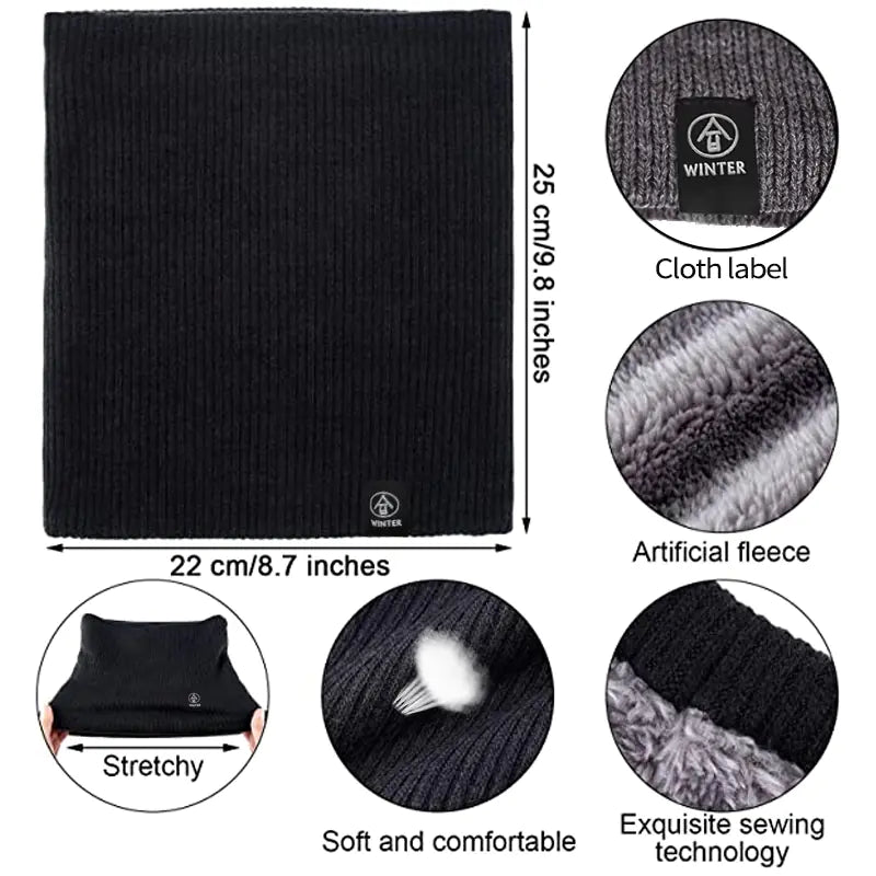 Unisex Thick Knit Wool Scarf by Anti Spier