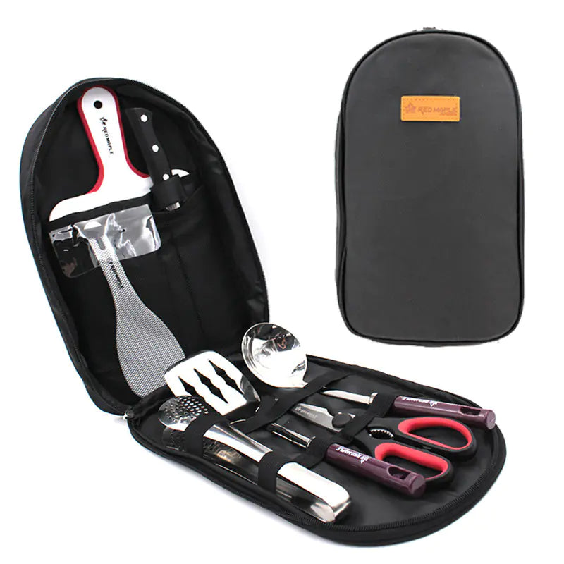 Outdoor Camping Cookware Set with BBQ Tools by Anti Spier