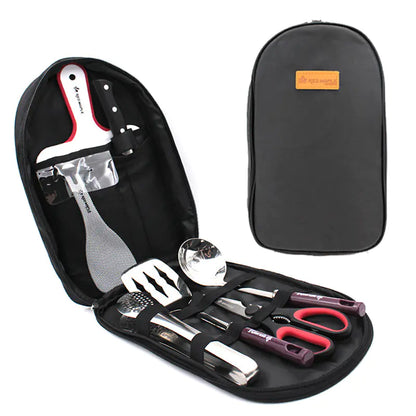 Outdoor Camping Cookware Set with BBQ Tools by Anti Spier