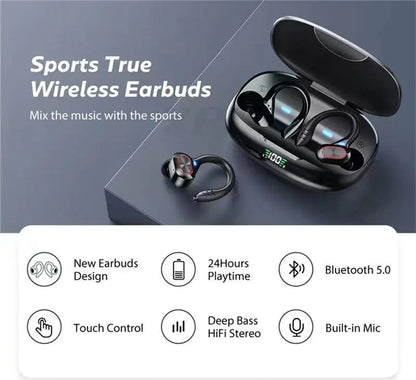 Bluetooth Headset 5.1 True Wireless Earphones Earbuds Headphones HiFi Sport TWS by Anti Spier