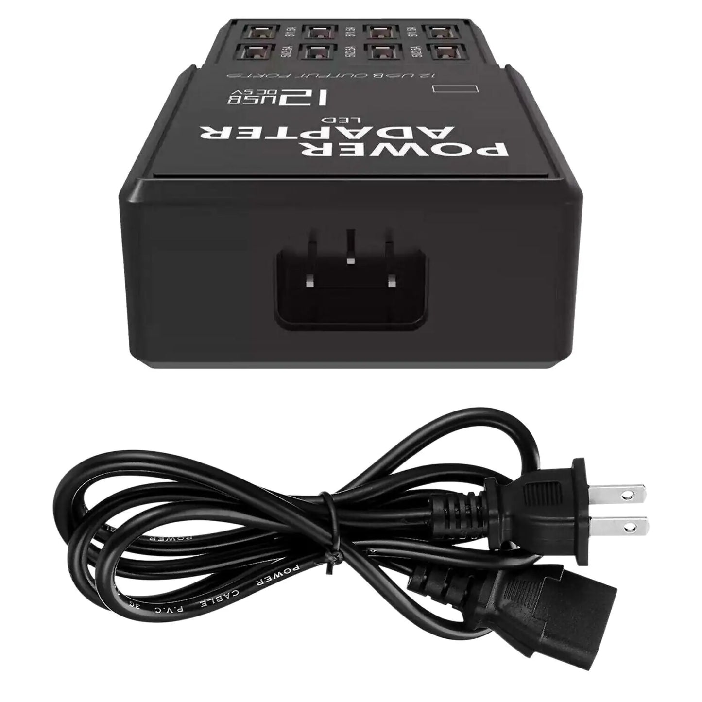 Multi 12 Port USB Charging Station Hub Desktop Wall Cell Phone Charger Organizer by Anti Spier