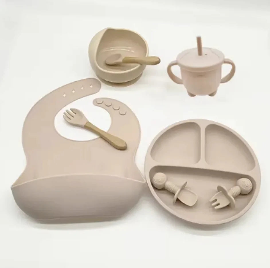 Baby Silicone Feeding Tableware Set by Anti Spier