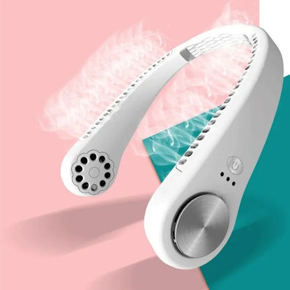USB Portable Hanging Neck Fan Cooling Air Cooler Little Electric Air Conditioner by Anti Spier