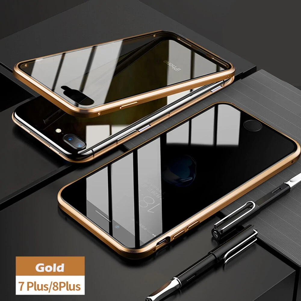Anti-Peep Magnetic Metal Phone Case For iPhone by Anti Spier