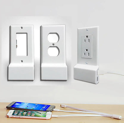 Invisible Dual USB Wall Charger Plate With Surge Protection by Anti Spier