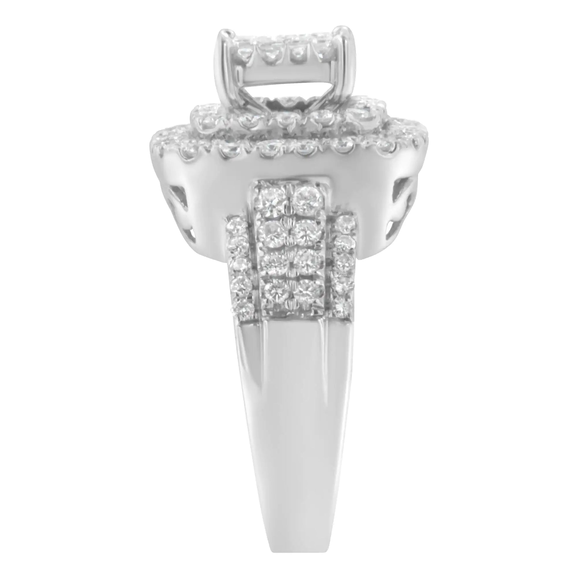 14KT White Gold Diamond Cocktail Ring (1 1/2 cttw, H-I Color, SI2-I1 Clarity) by Anti Spier