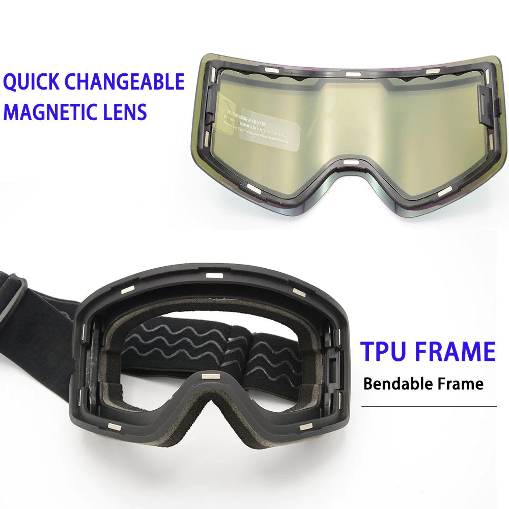 Anti-Fog Ski Goggles with Magnetic Lens by Anti Spier