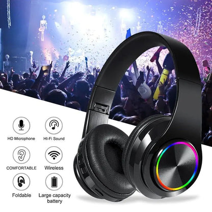 Super Bass Wireless Bluetooth Headphones Foldable Stereo Earphones Headsets Mic by Anti Spier
