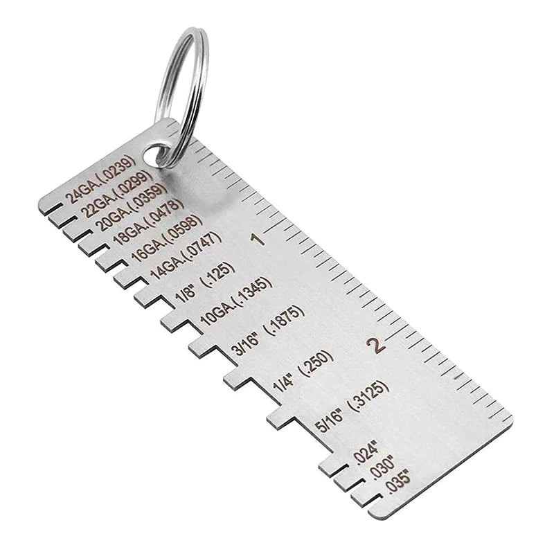 2PCS Thickness Gage Sheet Metal Gauge Measuring Tool Wire Gauge Stainless Steel by Anti Spier
