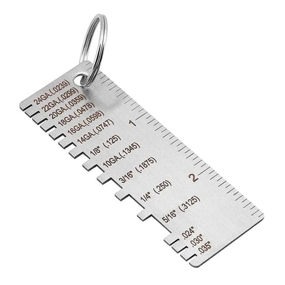 2PCS Thickness Gage Sheet Metal Gauge Measuring Tool Wire Gauge Stainless Steel by Anti Spier