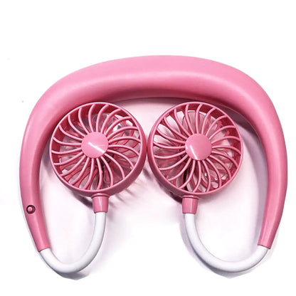 Beat The Heat Double Cool Cordless Breezy Mini Collar Fan by Anti Spier