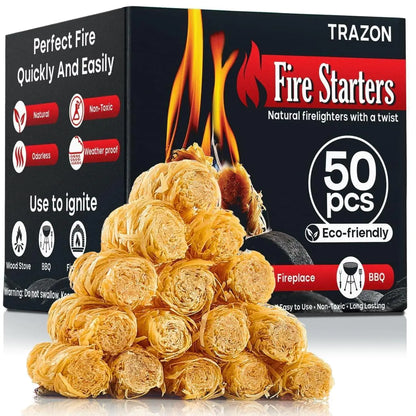 Fire Starters for Indoor Fireplace Campfires Wood Stove Grill Charcoal Chimney by Anti Spier