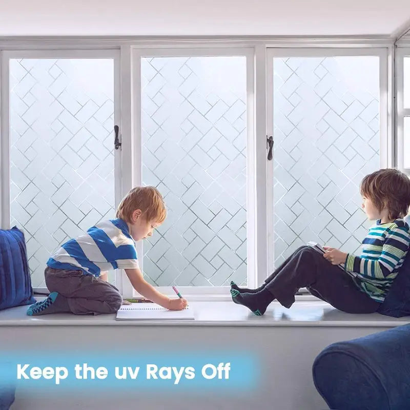 Window Privacy Film - Static Cling UV Blocking Vinyl by Anti Spier