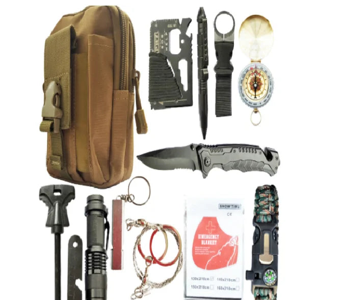 Travel Multifunctional Outdoor Survival kits by Anti Spier