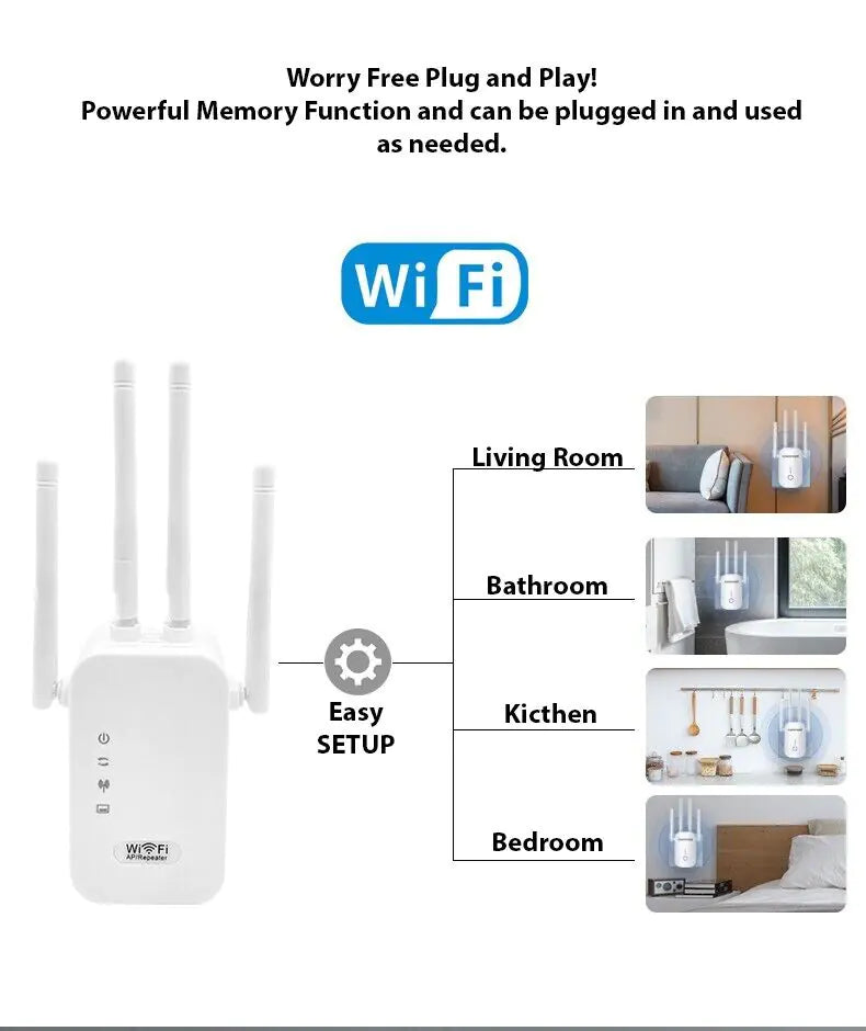 WiFi Range Extender Internet Booster Network Router Wireless Signal Repeater by Anti Spier
