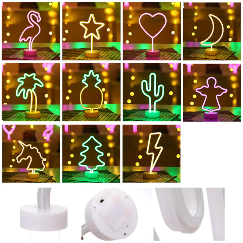 Tropical Nights Neon Deco Lights With Remote Control by Anti Spier