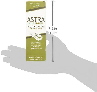 Astra Platinum Double Edge Safety Razor Blades,100 Blades (20 x 5) 100 Count (Pack of 1) by Anti Spier