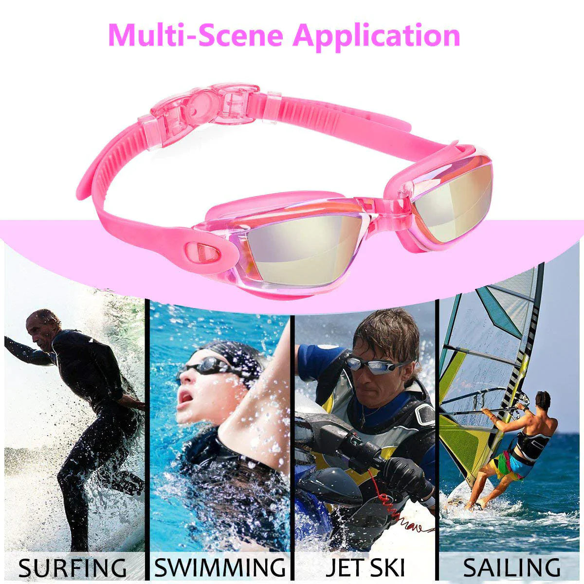 Clear Comfortable Swimming Goggles UV- Anti-Fog Swim Glasses Mirror Adult & Kids by Anti Spier