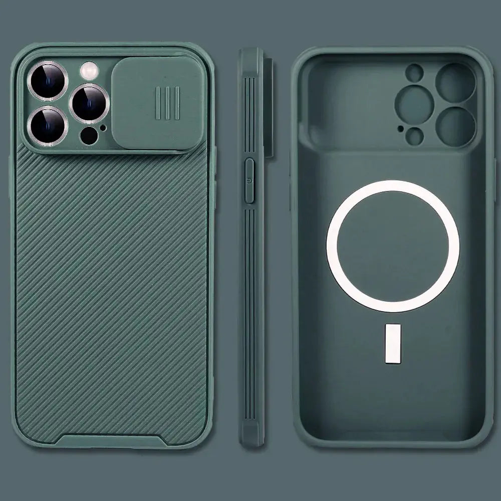 Slide Camera Lens Magsafe Charging Case by Anti Spier