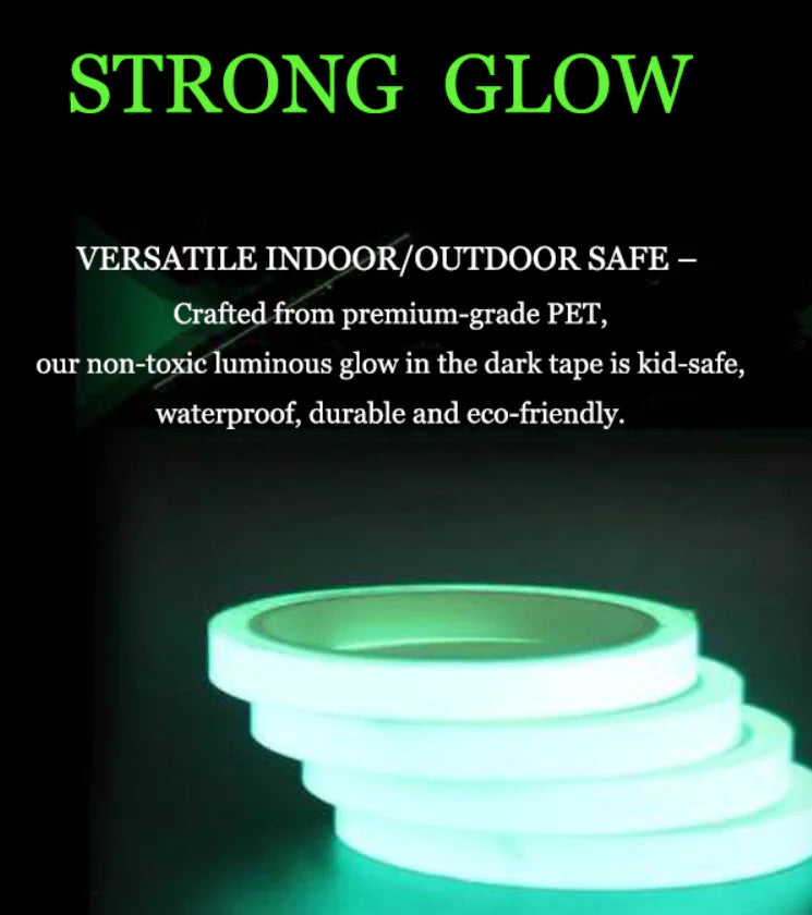 2PC Luminous Tape Self Adhesive Glow In The Dark Wall Sticker Fluorescent Light by Anti Spier