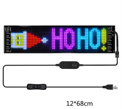 Programmable Car LED Sign LED Full-color Advertising Screen Ultra-thin Display Screen Custom Text Pattern Animation Display Car by Anti Spier