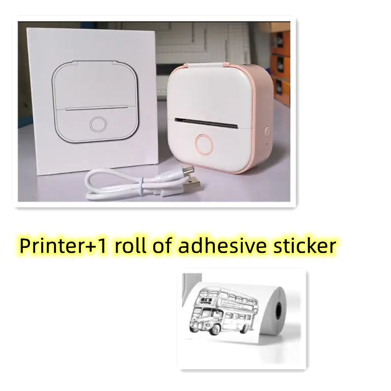 Portable Mini Thermal Label Printer Home Photo Printer Student Wrong Question Printer Bluetooth Mini Label Printer Price Tag by Anti Spier