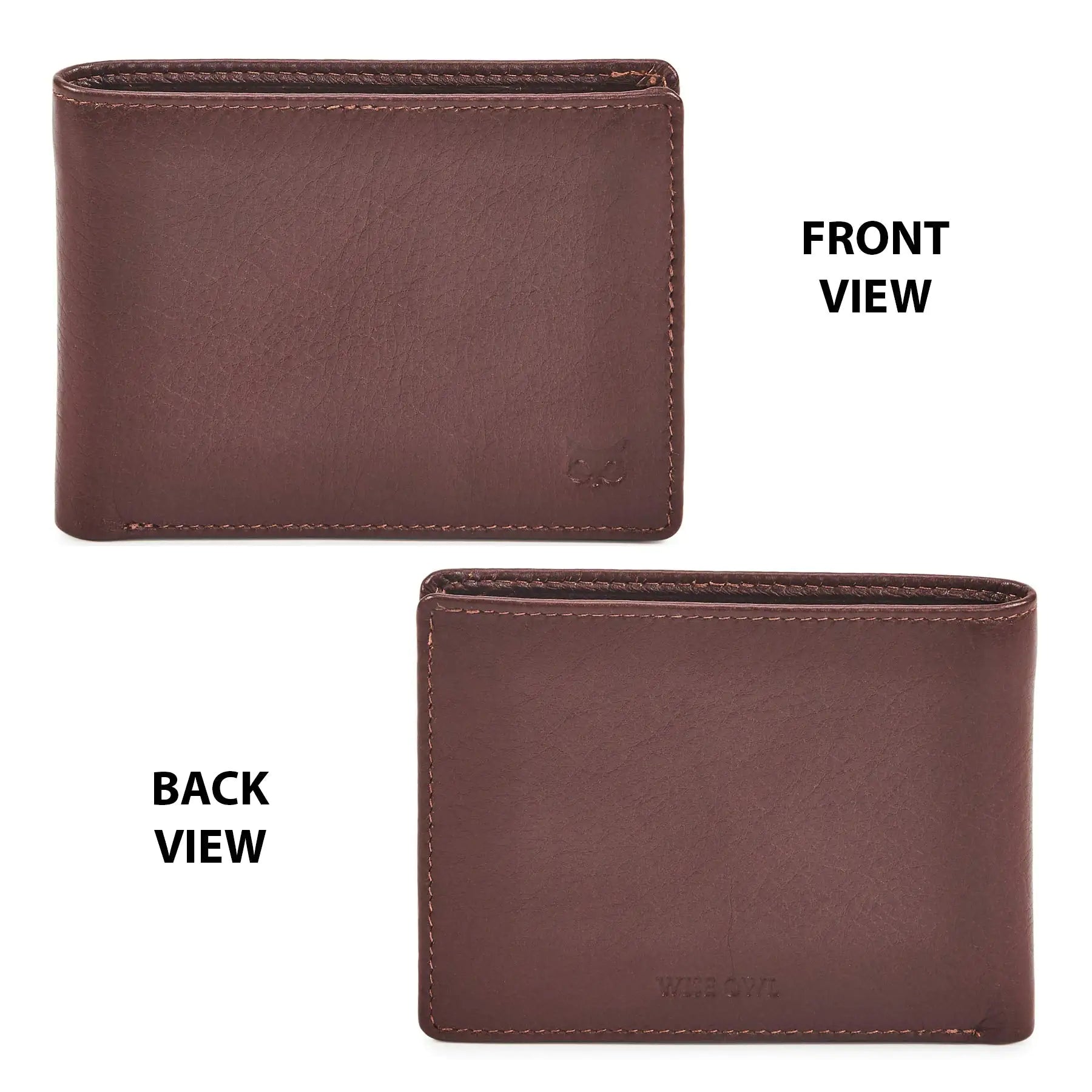 Real Leather Mens Bifold Wallet RFID Blocking Slim Minimalist Front Pocket - Thin & Stylish with ID Window in Gift Box (Nappa, Cognac) Cognac Nappa by Anti Spier