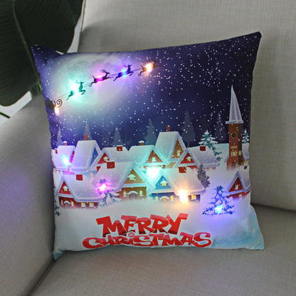 Super Soft Plush Christmas LED Lantern Pillowcase by Anti Spier