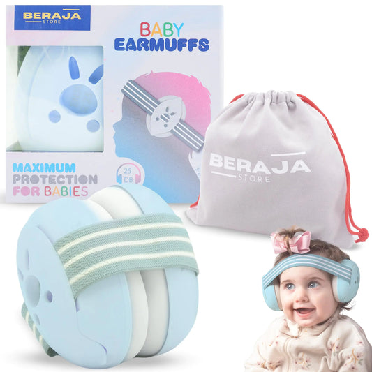 Beraja Store Baby Ear Muffs Noise Protection- Baby Ear Muffs Noise Protection - Baby Noise Cancelling Headphones - Baby Ear Protection (Blue) by Anti Spier