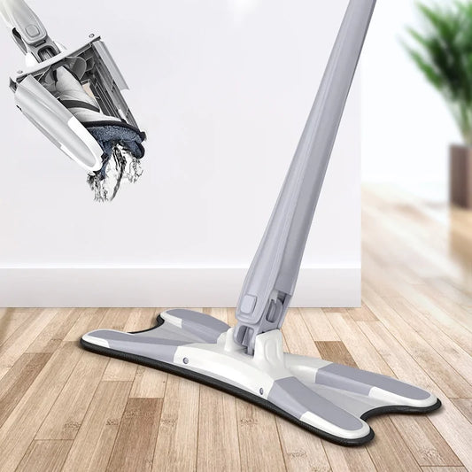 X-Type Floor Mop With 3 Pieces Reusable Microfiber by Anti Spier