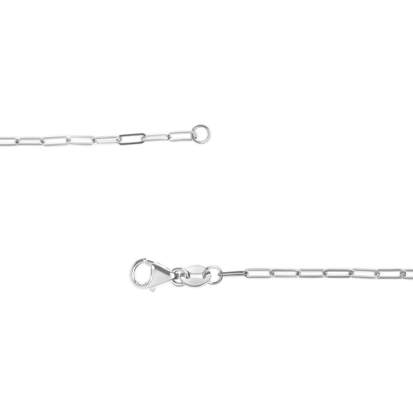 Unisex Solid 14K Gold 1.5mm Paperclip Chain Necklace - Choice of Length and Metal Color by Anti Spier