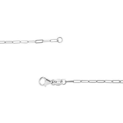 Unisex Solid 14K Gold 1.5mm Paperclip Chain Necklace - Choice of Length and Metal Color by Anti Spier