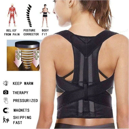 Adjustable Posture Corrector Low Back Support Shoulder Brace Belt For Men Women by Anti Spier