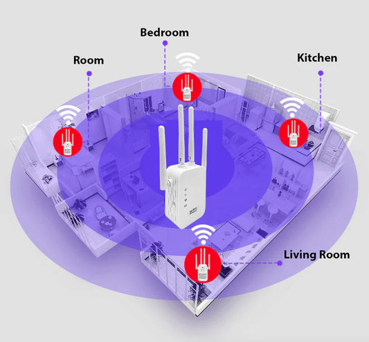WiFi Range Extender Internet Booster Network Router Wireless Signal Repeater by Anti Spier