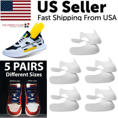 5 Pairs Shoe Protector Anti Crease Force Fields Cover Toe Cap Creasing Decreaser by Anti Spier