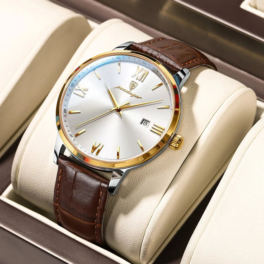 Leather Men Quartz Luxury Watches by Anti Spier