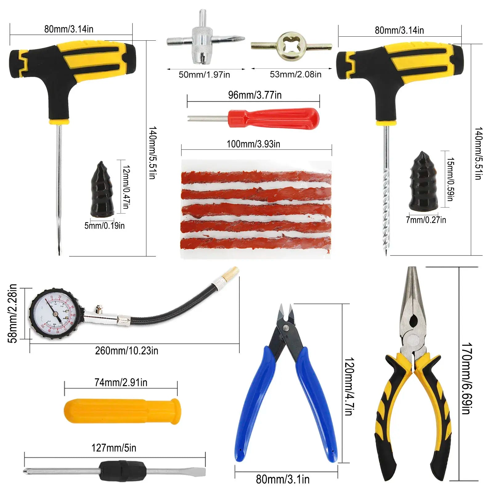 Car Tire Repair Tool Kit by Anti Spier